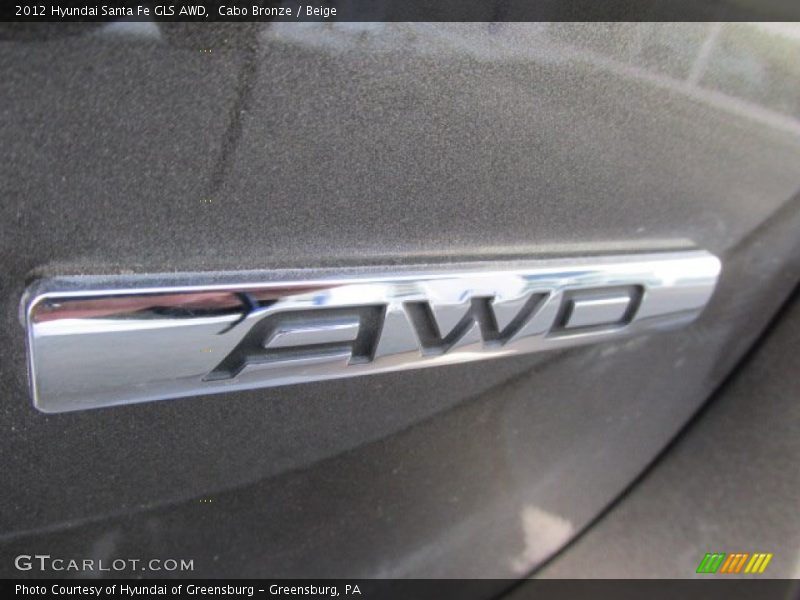 Cabo Bronze / Beige 2012 Hyundai Santa Fe GLS AWD