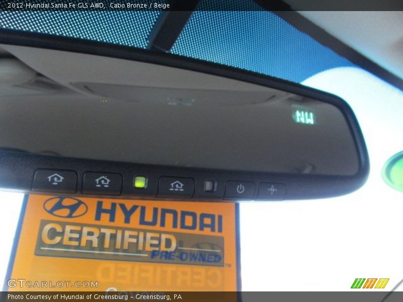 Cabo Bronze / Beige 2012 Hyundai Santa Fe GLS AWD
