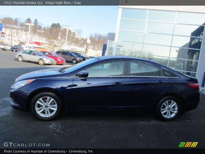 Indigo Night Blue / Gray 2012 Hyundai Sonata GLS