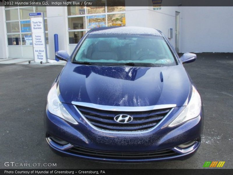Indigo Night Blue / Gray 2012 Hyundai Sonata GLS