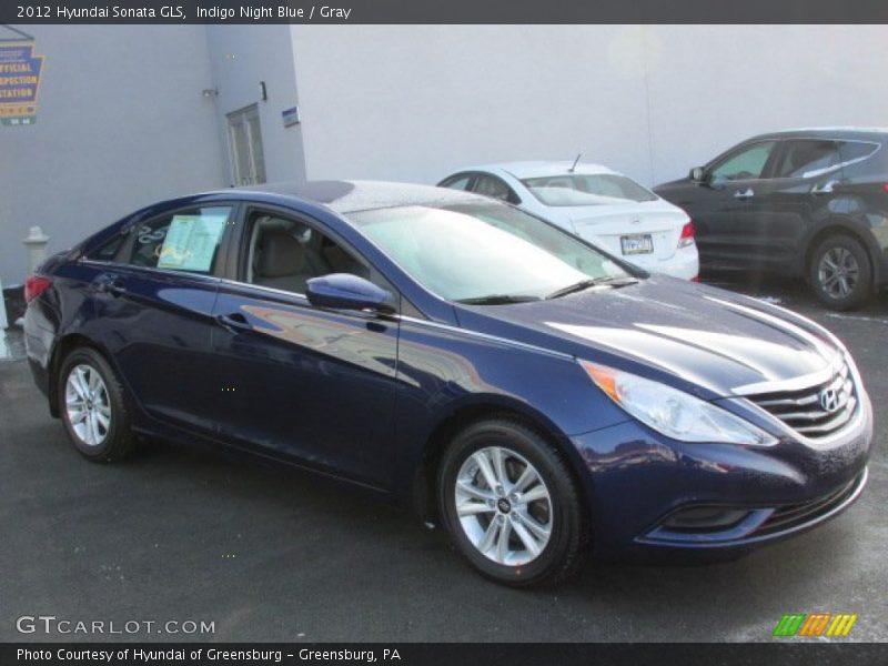 Indigo Night Blue / Gray 2012 Hyundai Sonata GLS