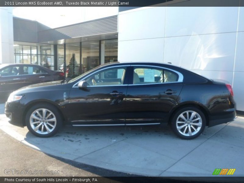 Tuxedo Black Metallic / Light Camel 2011 Lincoln MKS EcoBoost AWD