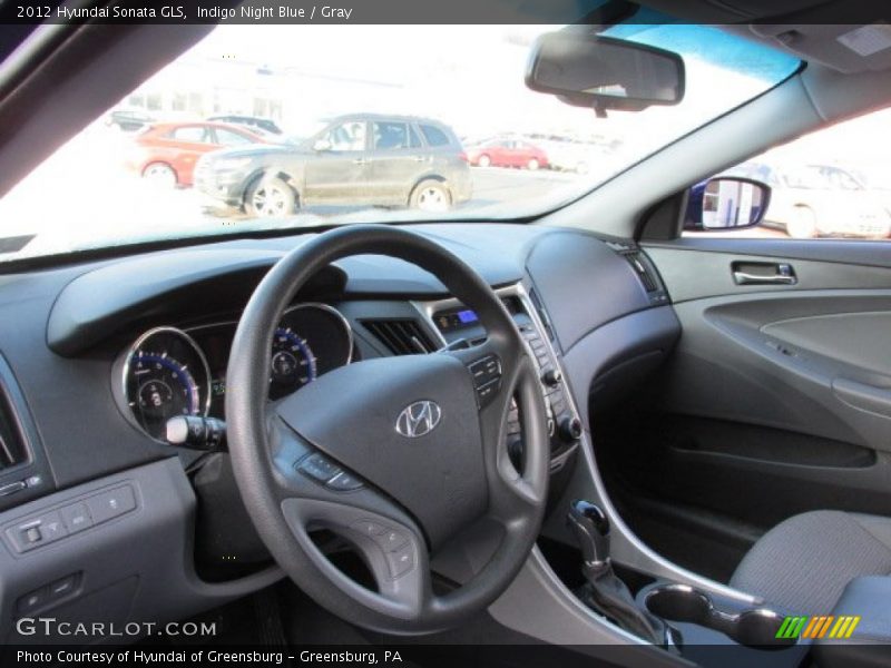 Indigo Night Blue / Gray 2012 Hyundai Sonata GLS