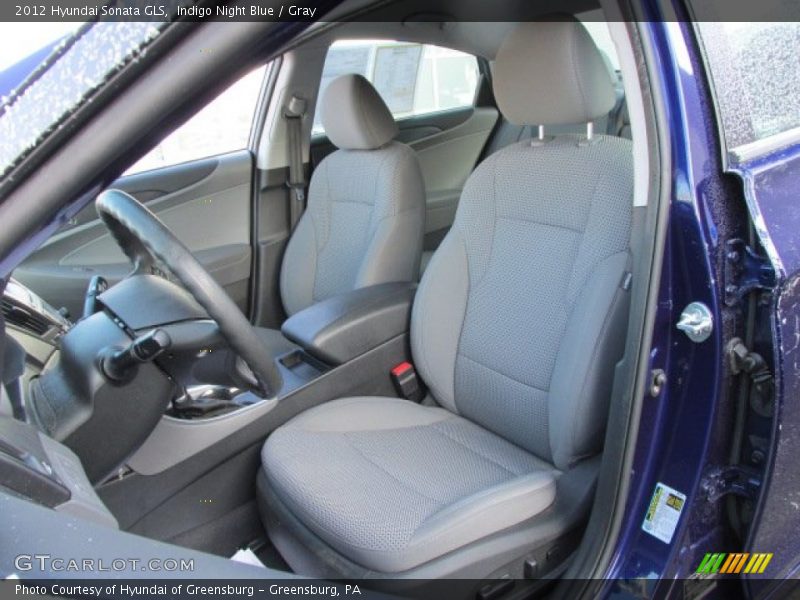Indigo Night Blue / Gray 2012 Hyundai Sonata GLS
