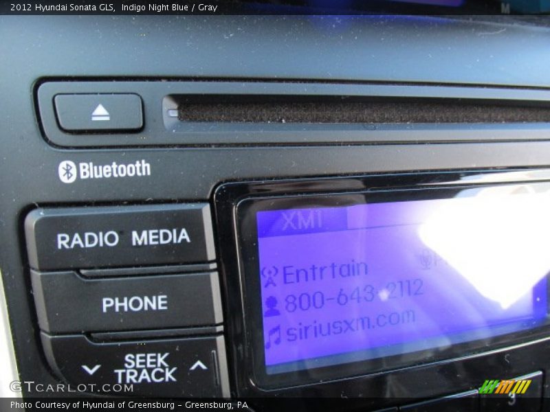 Indigo Night Blue / Gray 2012 Hyundai Sonata GLS