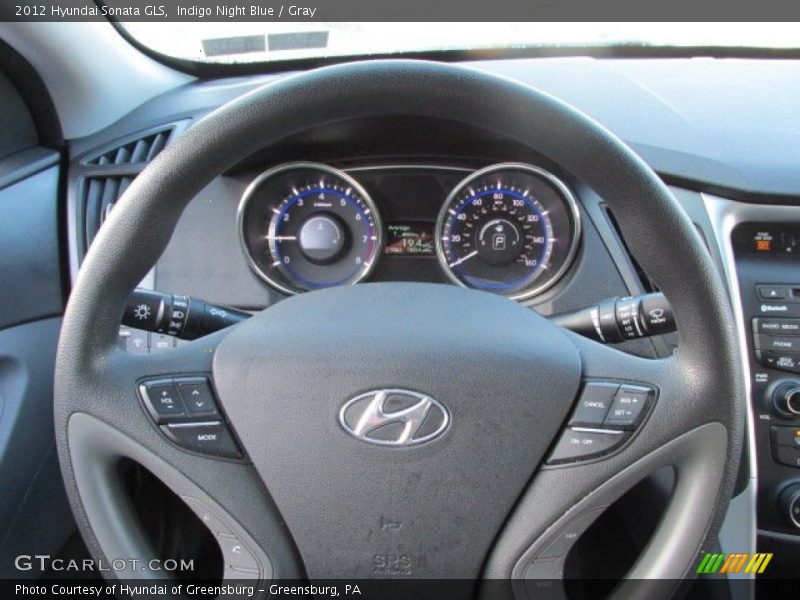 Indigo Night Blue / Gray 2012 Hyundai Sonata GLS