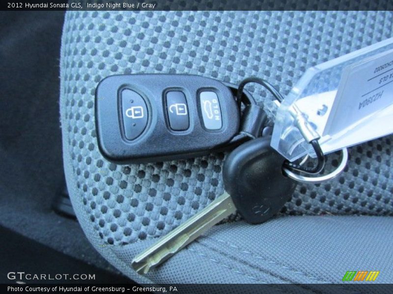 Indigo Night Blue / Gray 2012 Hyundai Sonata GLS