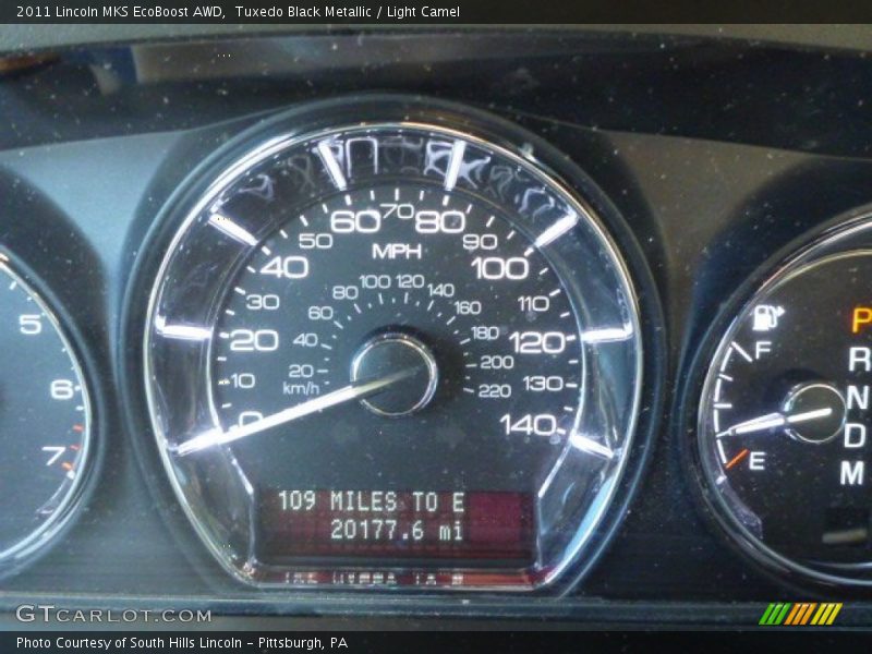 Tuxedo Black Metallic / Light Camel 2011 Lincoln MKS EcoBoost AWD