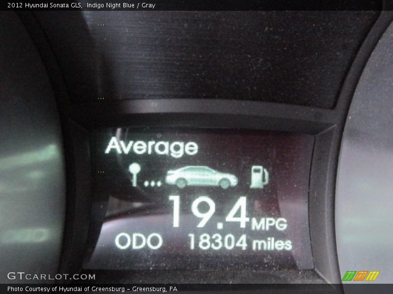 Indigo Night Blue / Gray 2012 Hyundai Sonata GLS
