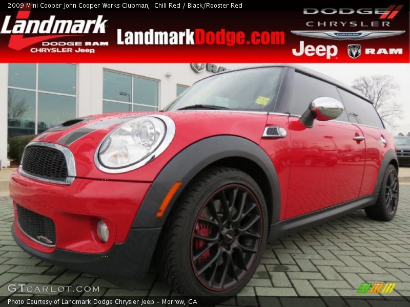 Chili Red / Black/Rooster Red 2009 Mini Cooper John Cooper Works Clubman