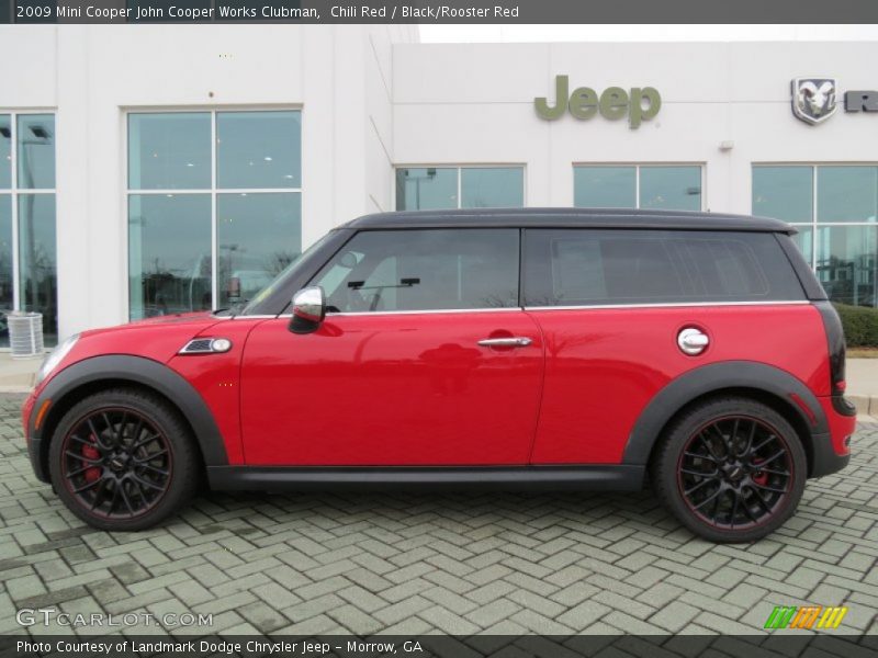 Chili Red / Black/Rooster Red 2009 Mini Cooper John Cooper Works Clubman