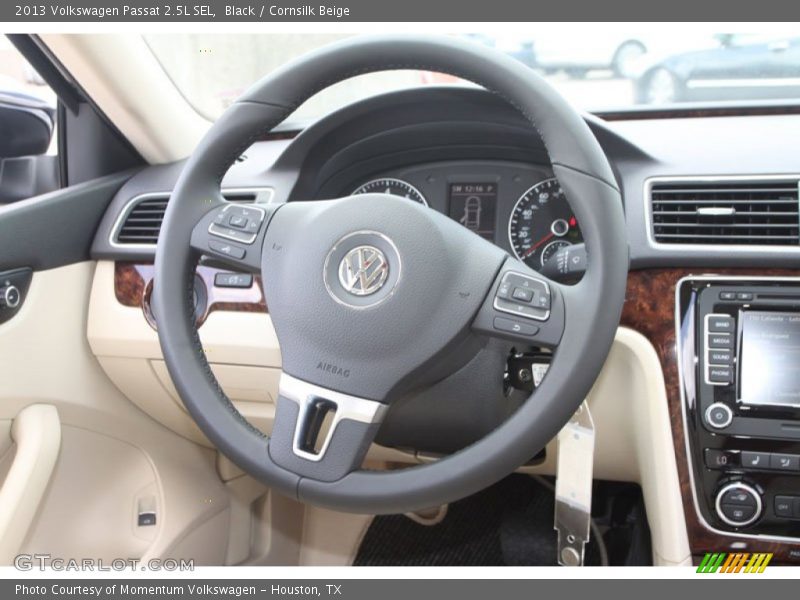Black / Cornsilk Beige 2013 Volkswagen Passat 2.5L SEL