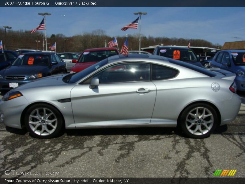 Quicksilver / Black/Red 2007 Hyundai Tiburon GT