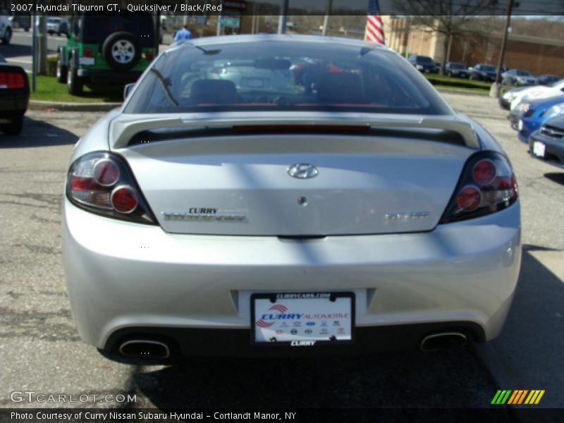 Quicksilver / Black/Red 2007 Hyundai Tiburon GT