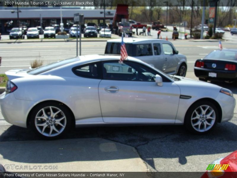 Quicksilver / Black/Red 2007 Hyundai Tiburon GT
