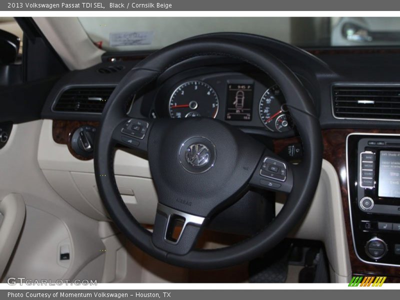 Black / Cornsilk Beige 2013 Volkswagen Passat TDI SEL