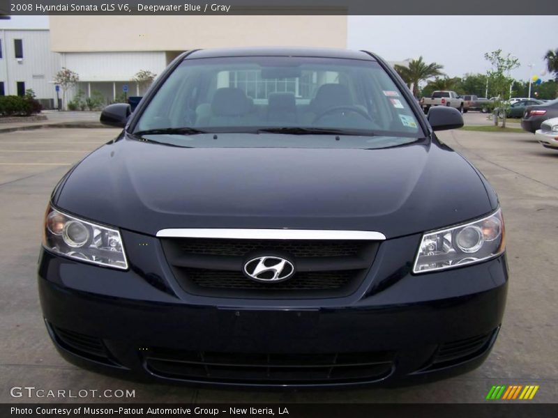 Deepwater Blue / Gray 2008 Hyundai Sonata GLS V6