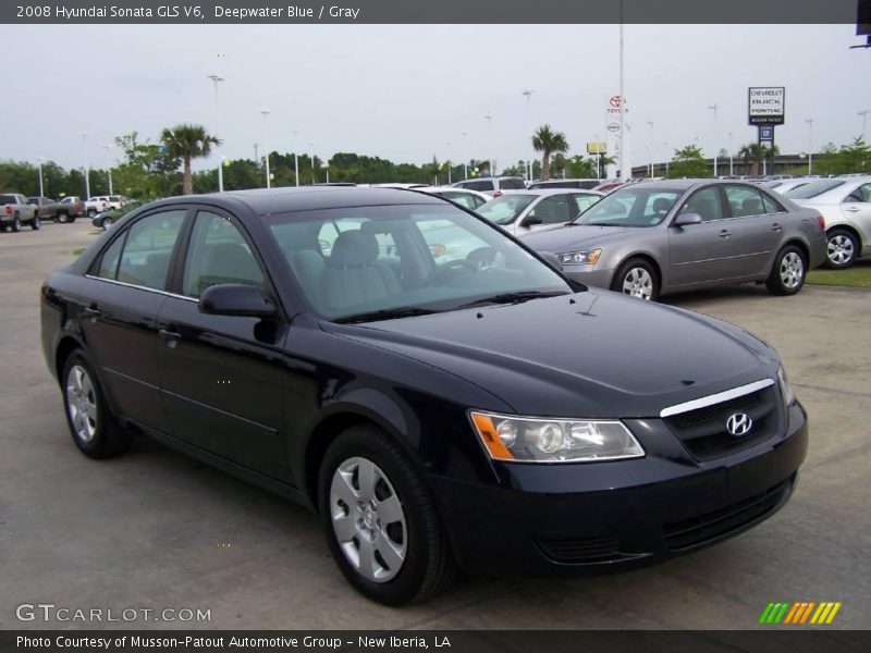 Deepwater Blue / Gray 2008 Hyundai Sonata GLS V6
