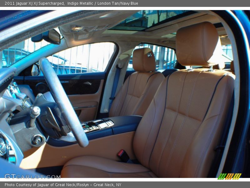 Indigo Metallic / London Tan/Navy Blue 2011 Jaguar XJ XJ Supercharged