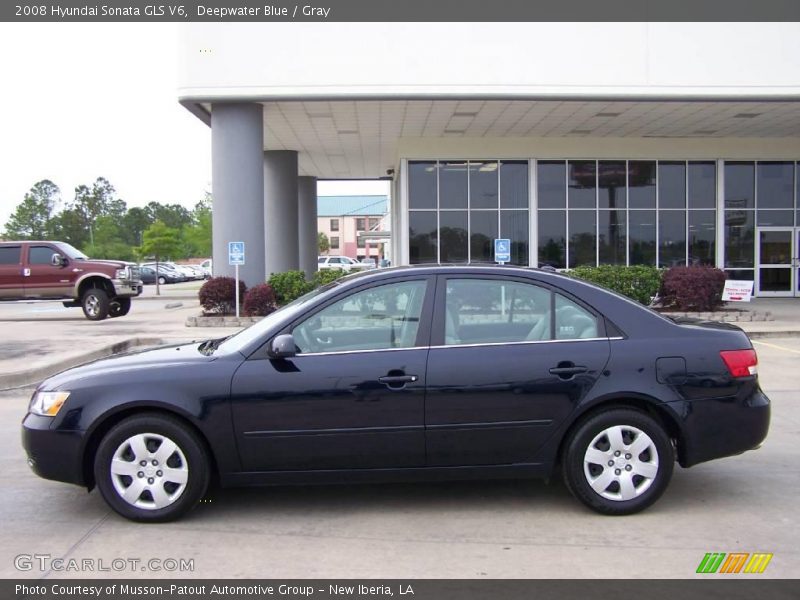 Deepwater Blue / Gray 2008 Hyundai Sonata GLS V6