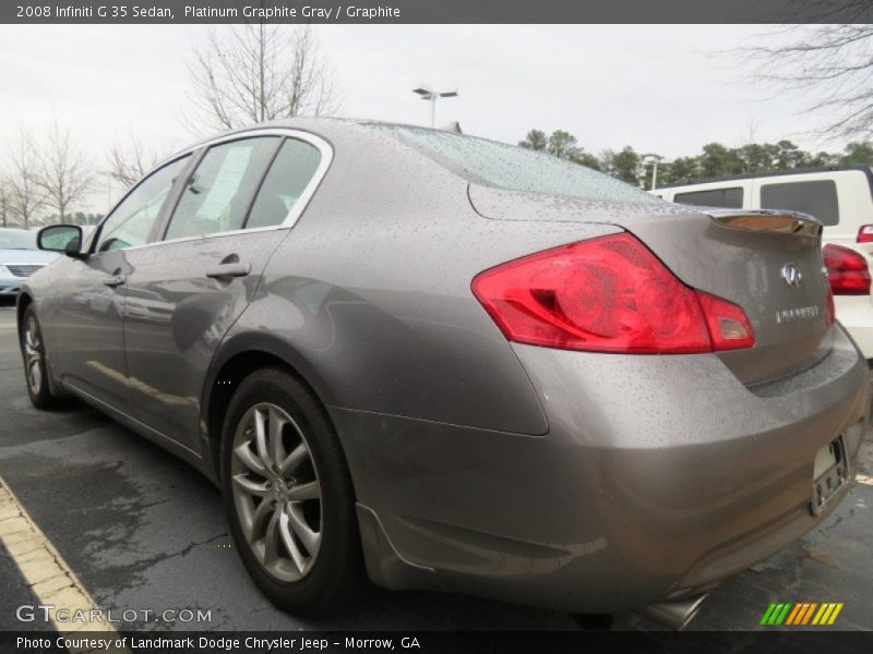 Platinum Graphite Gray / Graphite 2008 Infiniti G 35 Sedan