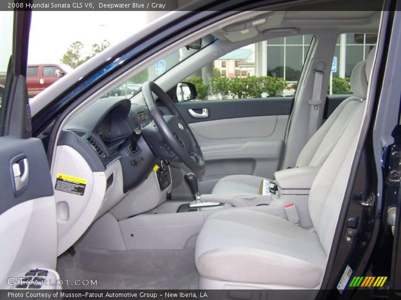 Deepwater Blue / Gray 2008 Hyundai Sonata GLS V6