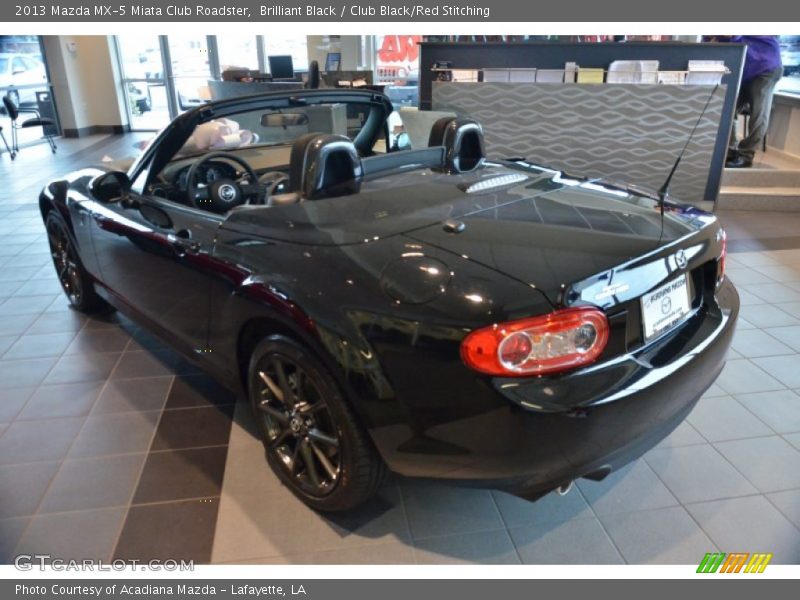 Brilliant Black / Club Black/Red Stitching 2013 Mazda MX-5 Miata Club Roadster