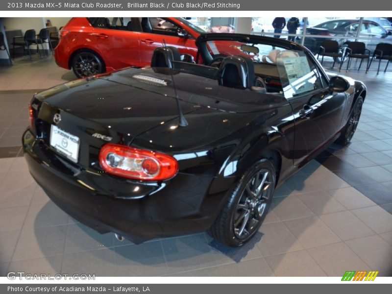 Brilliant Black / Club Black/Red Stitching 2013 Mazda MX-5 Miata Club Roadster