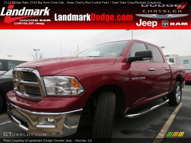 Deep Cherry Red Crystal Pearl / Dark Slate Gray/Medium Graystone 2011 Dodge Ram 1500 Big Horn Crew Cab