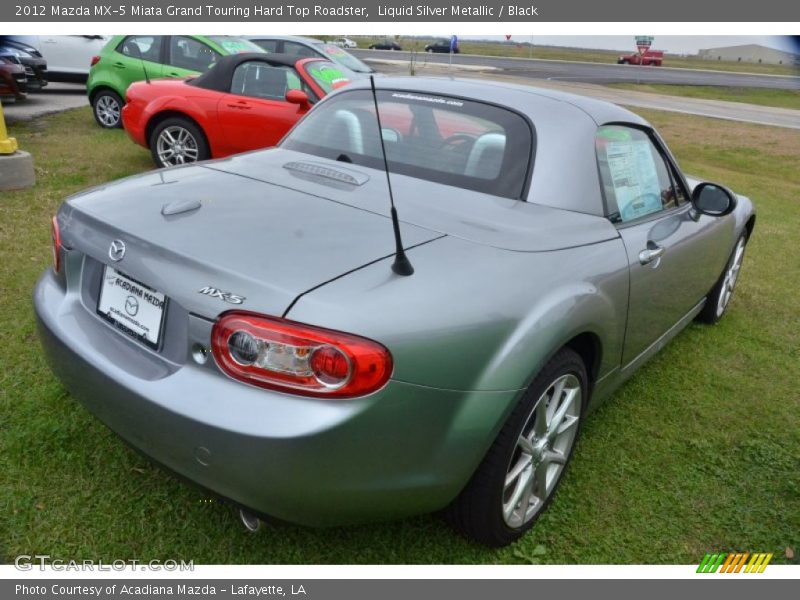 Liquid Silver Metallic / Black 2012 Mazda MX-5 Miata Grand Touring Hard Top Roadster