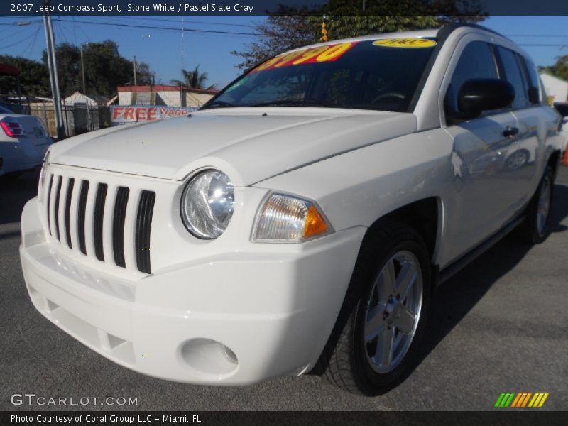 Stone White / Pastel Slate Gray 2007 Jeep Compass Sport