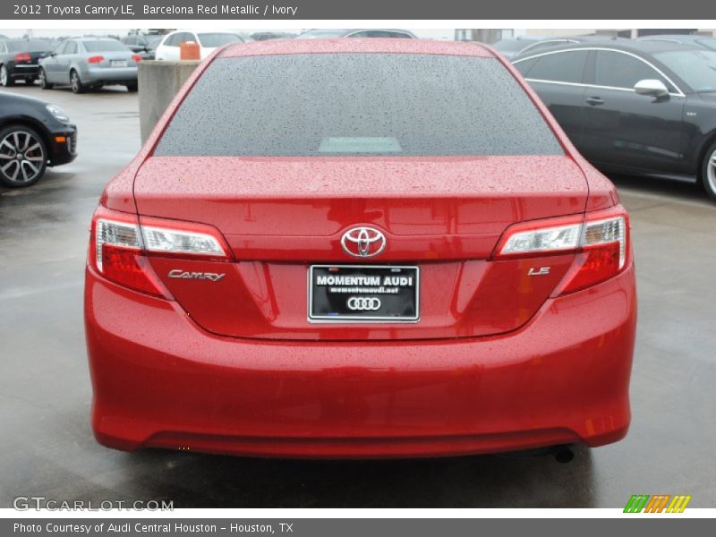 Barcelona Red Metallic / Ivory 2012 Toyota Camry LE