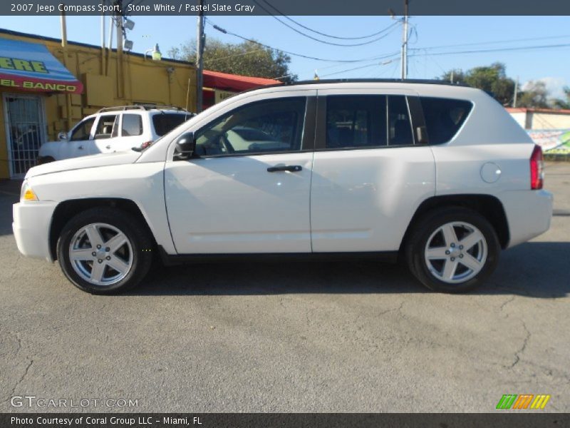 Stone White / Pastel Slate Gray 2007 Jeep Compass Sport