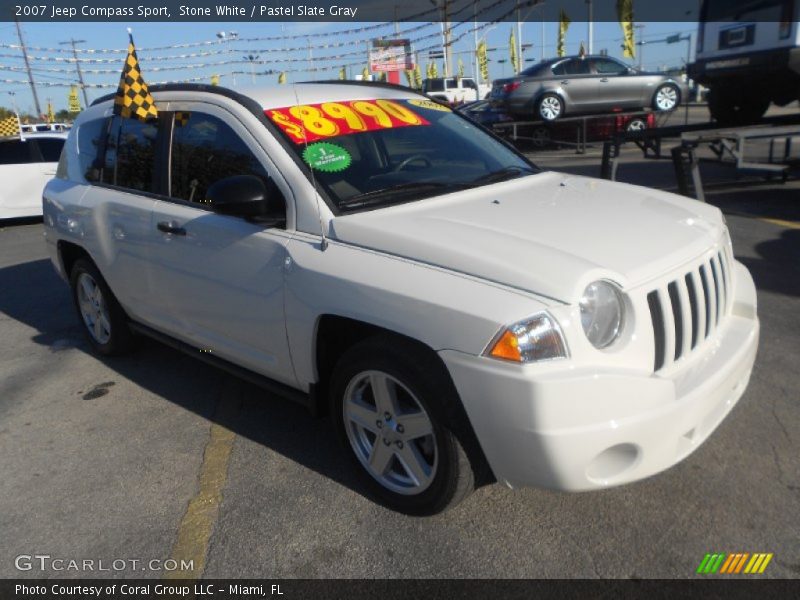 Stone White / Pastel Slate Gray 2007 Jeep Compass Sport