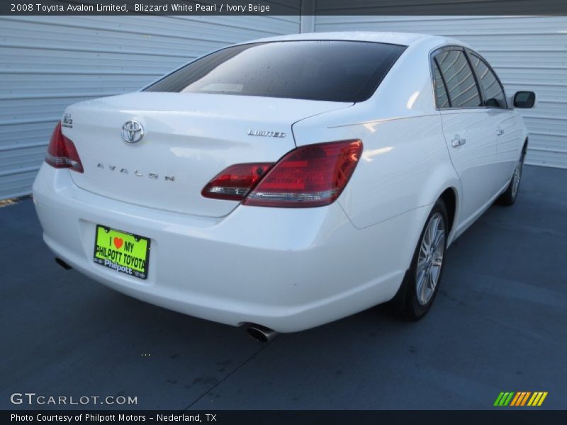 Blizzard White Pearl / Ivory Beige 2008 Toyota Avalon Limited