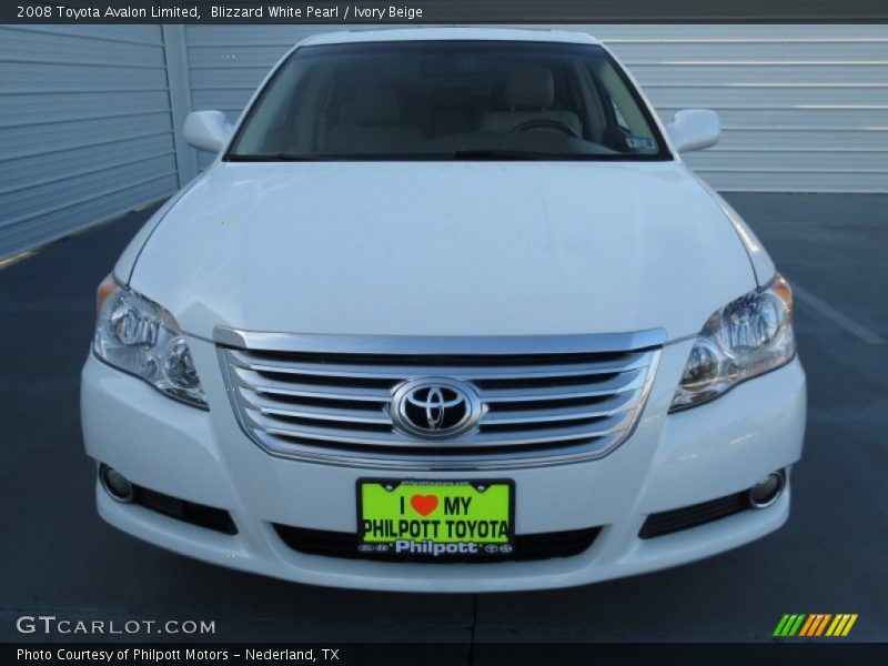 Blizzard White Pearl / Ivory Beige 2008 Toyota Avalon Limited