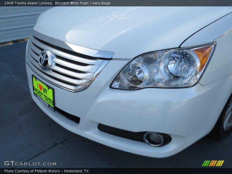 Blizzard White Pearl / Ivory Beige 2008 Toyota Avalon Limited