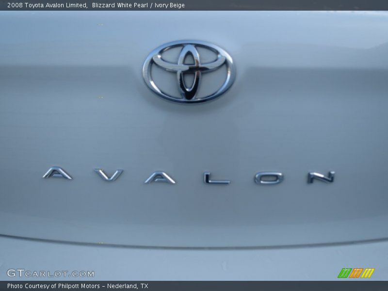Blizzard White Pearl / Ivory Beige 2008 Toyota Avalon Limited
