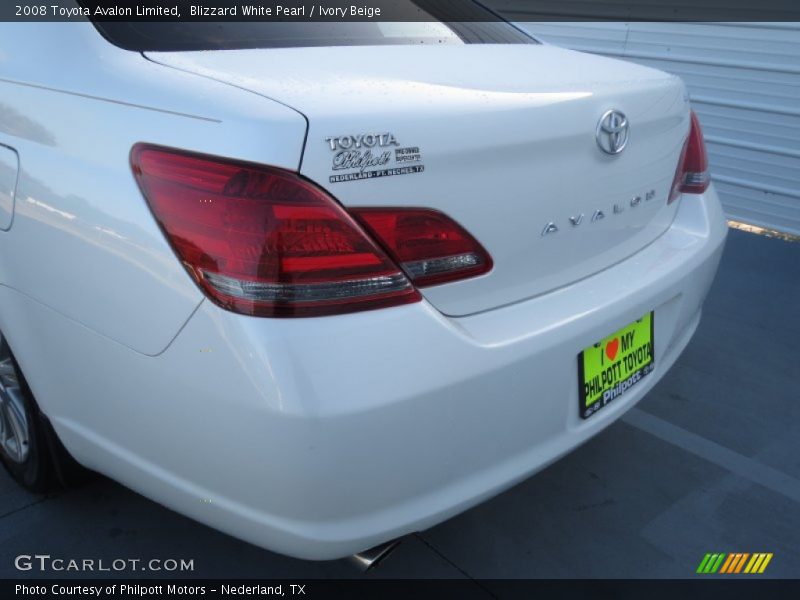 Blizzard White Pearl / Ivory Beige 2008 Toyota Avalon Limited