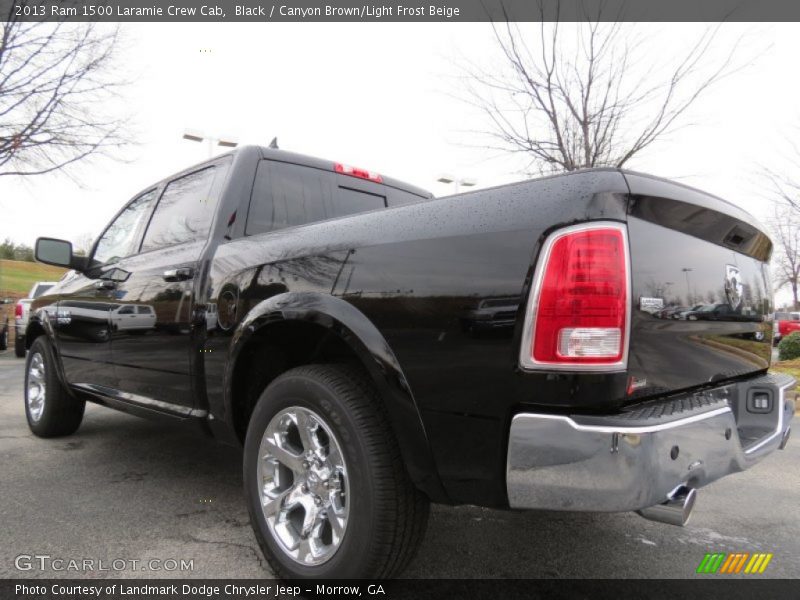 Black / Canyon Brown/Light Frost Beige 2013 Ram 1500 Laramie Crew Cab