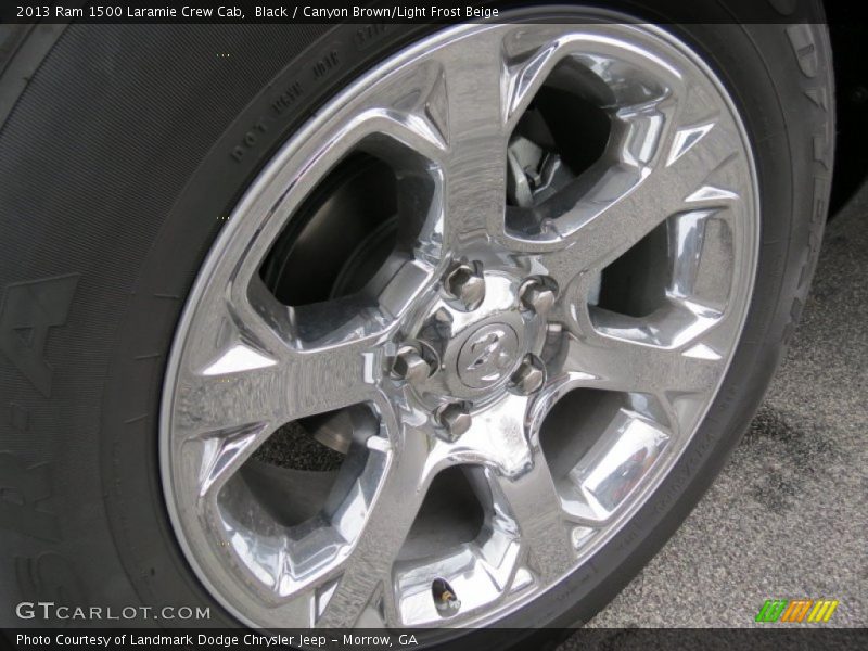 Black / Canyon Brown/Light Frost Beige 2013 Ram 1500 Laramie Crew Cab