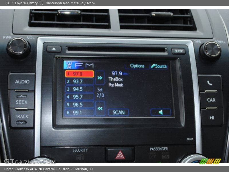 Barcelona Red Metallic / Ivory 2012 Toyota Camry LE