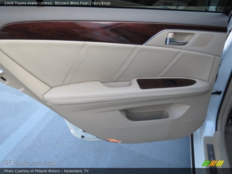 Blizzard White Pearl / Ivory Beige 2008 Toyota Avalon Limited