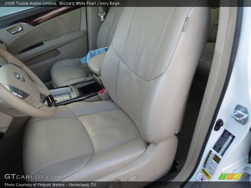 Blizzard White Pearl / Ivory Beige 2008 Toyota Avalon Limited