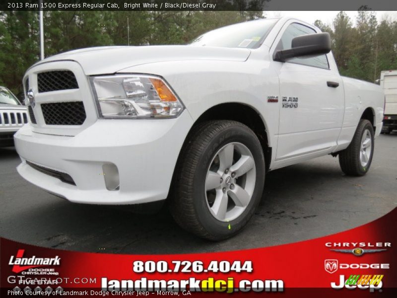 Bright White / Black/Diesel Gray 2013 Ram 1500 Express Regular Cab