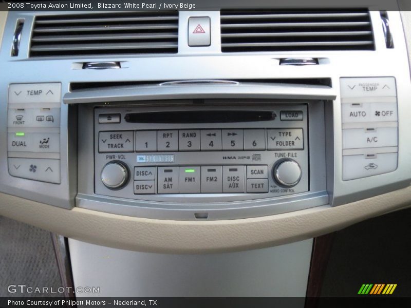 Blizzard White Pearl / Ivory Beige 2008 Toyota Avalon Limited