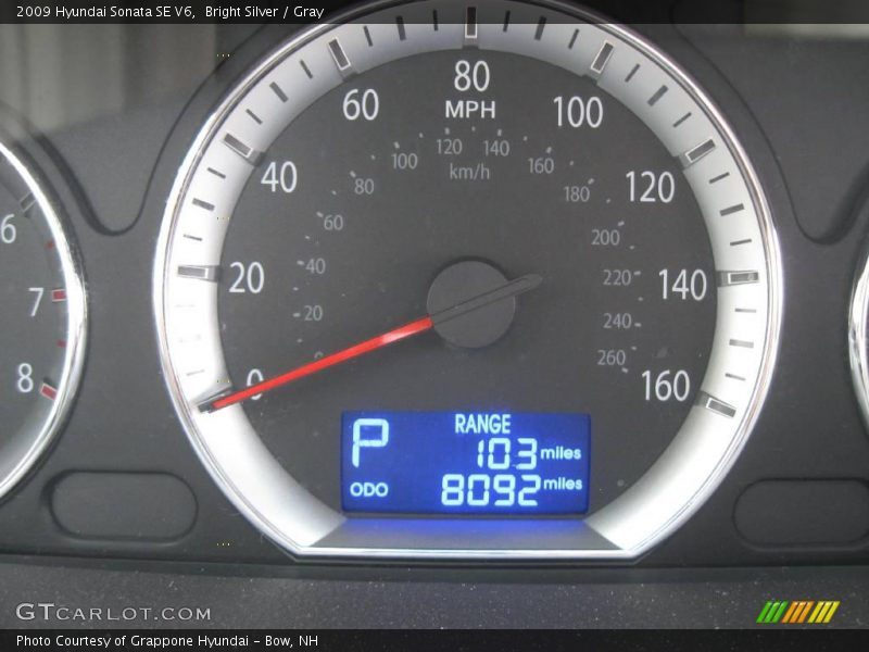 Bright Silver / Gray 2009 Hyundai Sonata SE V6