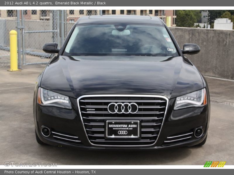 Emerald Black Metallic / Black 2012 Audi A8 L 4.2 quattro
