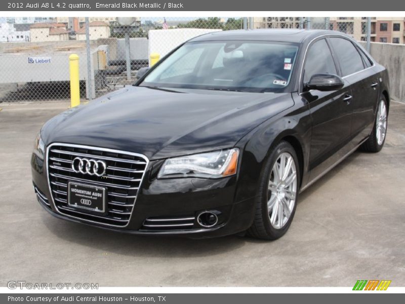 Emerald Black Metallic / Black 2012 Audi A8 L 4.2 quattro