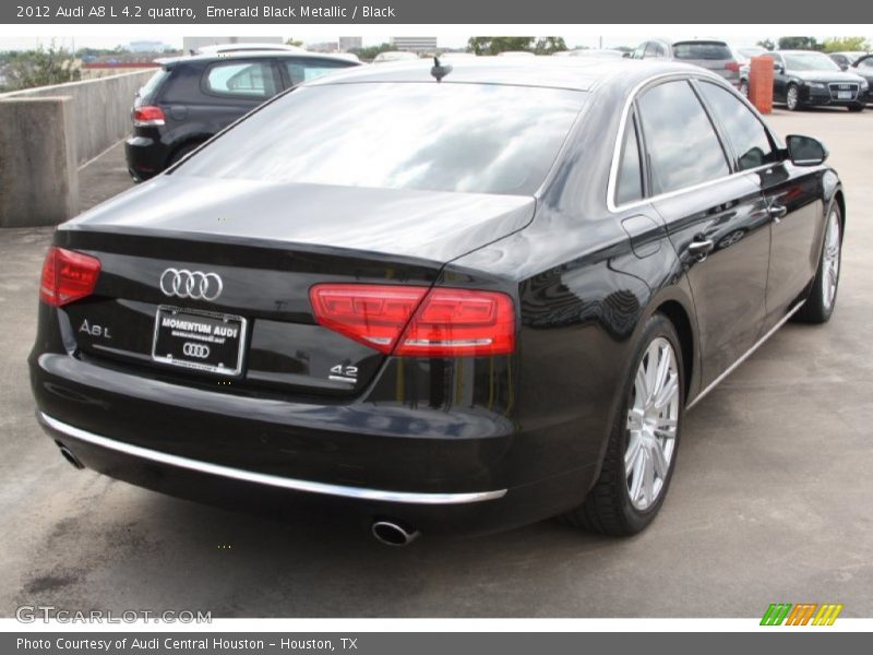 Emerald Black Metallic / Black 2012 Audi A8 L 4.2 quattro